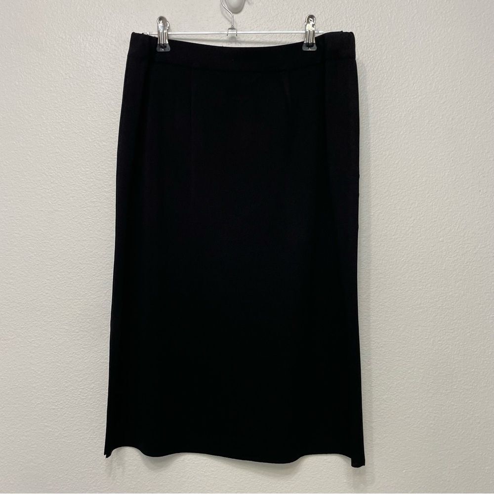 Misook Straight Pull On Skirt Acrylic Black Size Medium